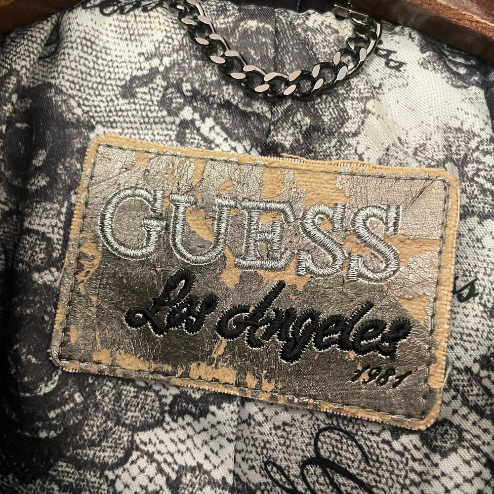 GUESS Black Wool Double Breasted Peacoat with Ruffle Size M - Picture 6 of 15